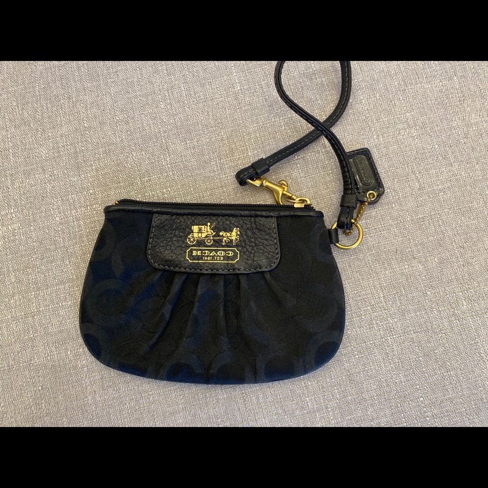 Black coach wristlet